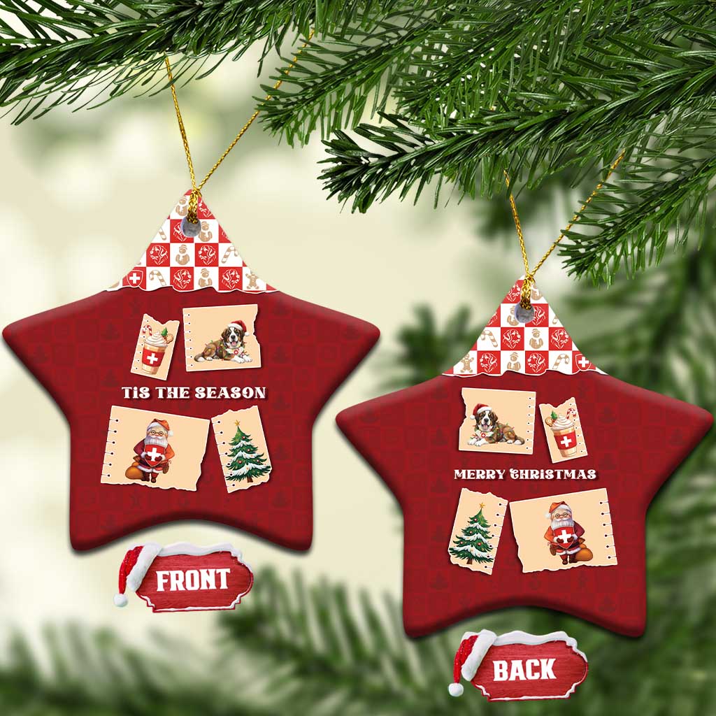 Switzerland Christmas Ceramic Ornament Tis The Season - Wonder Print Shop