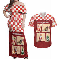 Switzerland Christmas Couples Matching Off Shoulder Maxi Dress and Hawaiian Shirt Tis The Season - Wonder Print Shop