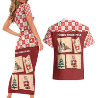 Switzerland Christmas Couples Matching Short Sleeve Bodycon Dress and Hawaiian Shirt Tis The Season - Wonder Print Shop