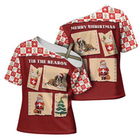 Switzerland Christmas Cross Shoulder Shirt Tis The Season - Wonder Print Shop