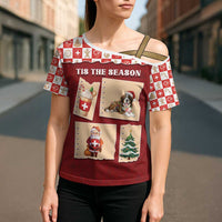 Switzerland Christmas Cross Shoulder Shirt Tis The Season - Wonder Print Shop
