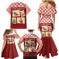 Switzerland Christmas Family Matching Mermaid Dress and Hawaiian Shirt Tis The Season - Wonder Print Shop