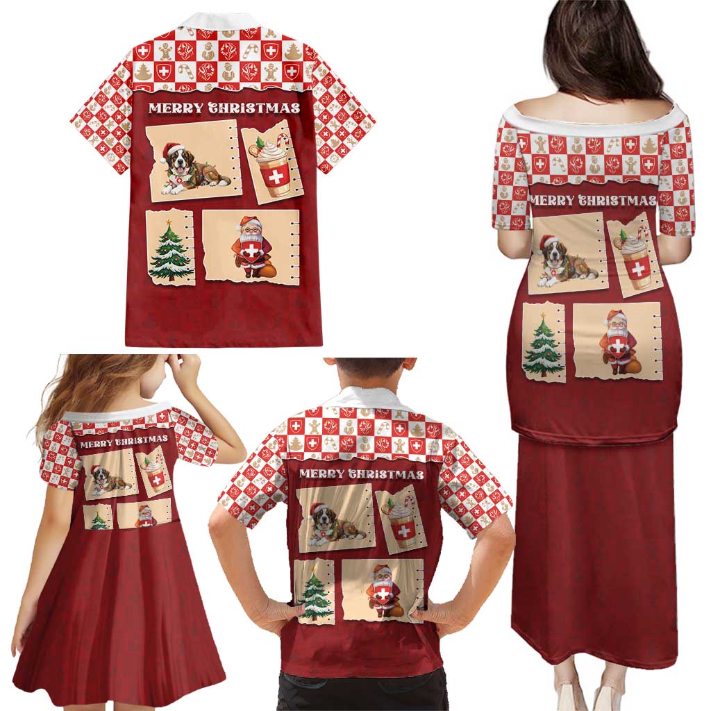Switzerland Christmas Family Matching Puletasi and Hawaiian Shirt Tis The Season - Wonder Print Shop