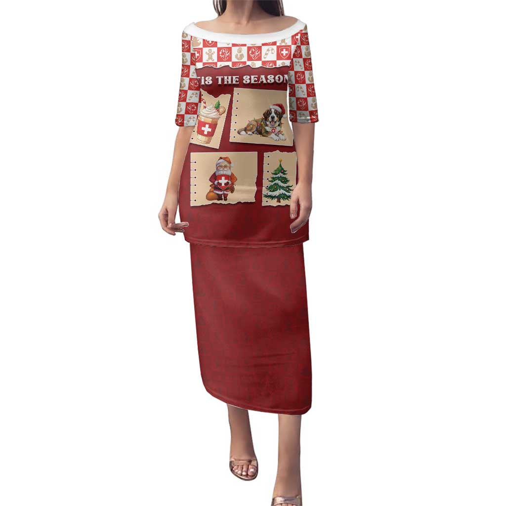 Switzerland Christmas Family Matching Puletasi and Hawaiian Shirt Tis The Season - Wonder Print Shop