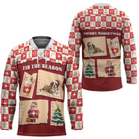 Switzerland Christmas Hockey Jersey Tis The Season - Wonder Print Shop
