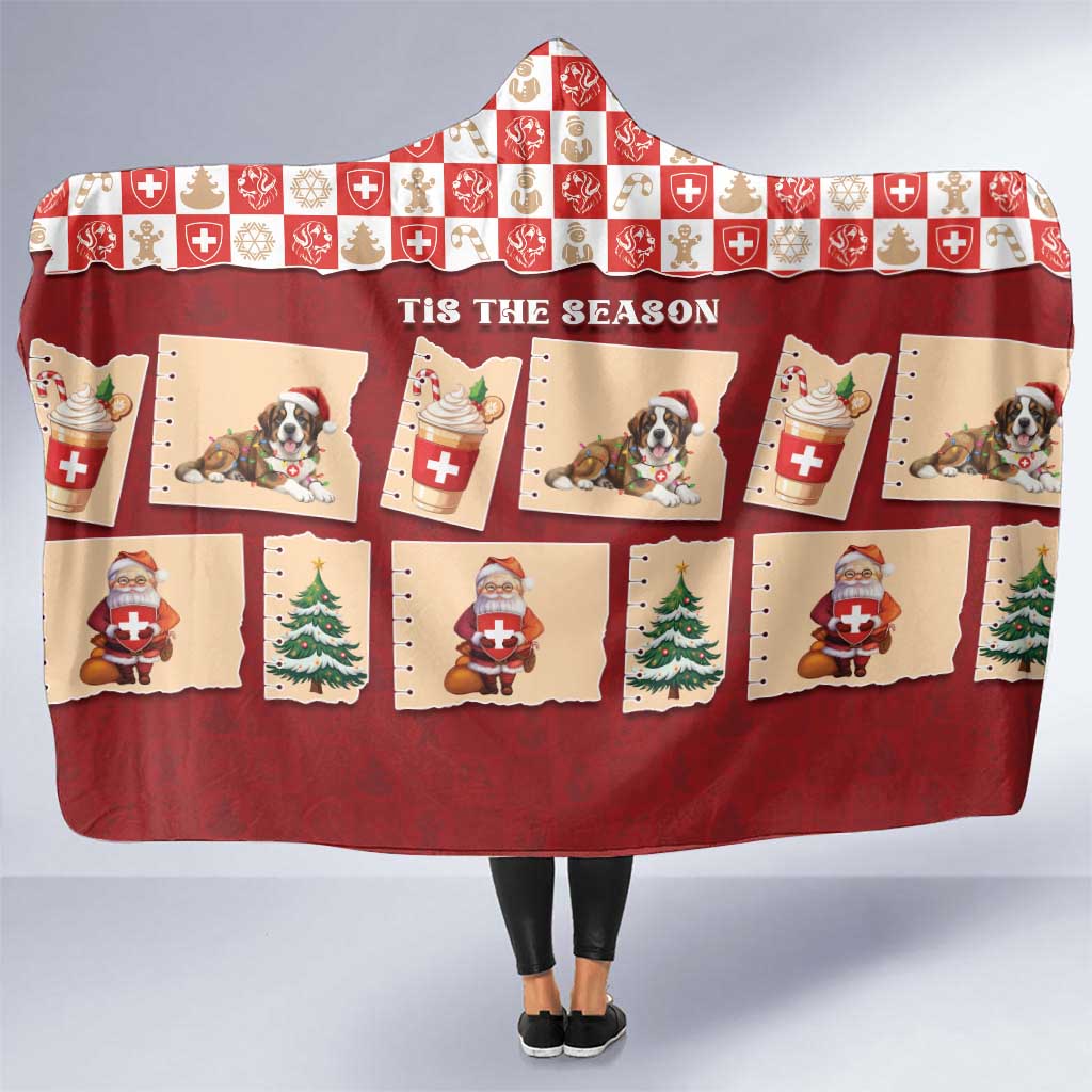 Switzerland Christmas Hooded Blanket Tis The Season - Wonder Print Shop
