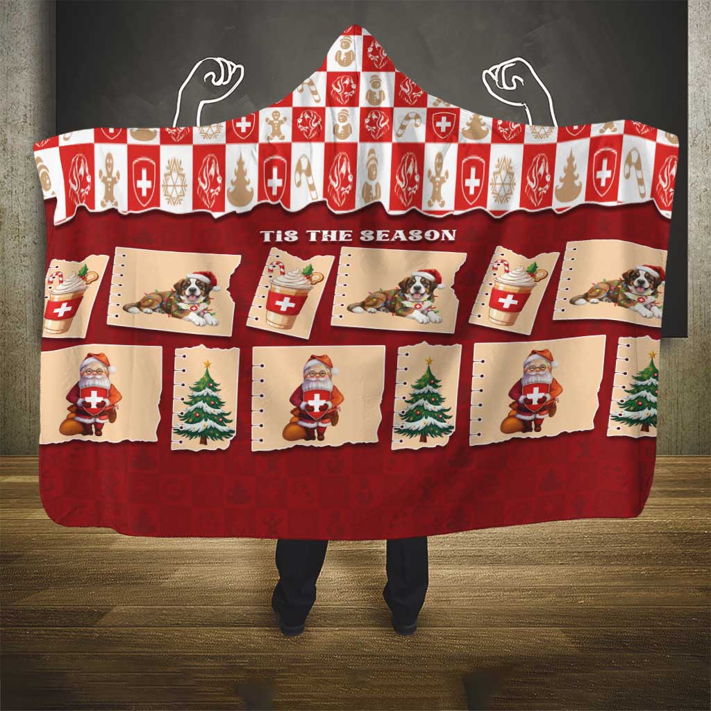 Switzerland Christmas Hooded Blanket Tis The Season - Wonder Print Shop