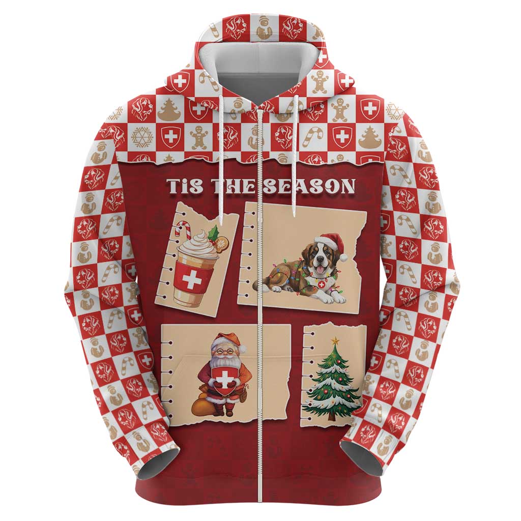 Switzerland Christmas Hoodie Tis The Season - Wonder Print Shop