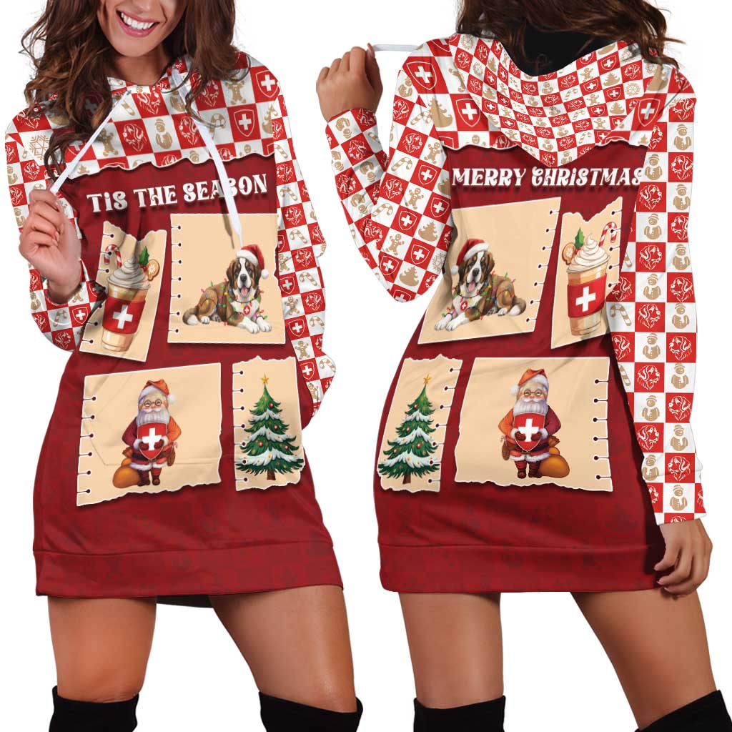Switzerland Christmas Hoodie Dress Tis The Season - Wonder Print Shop