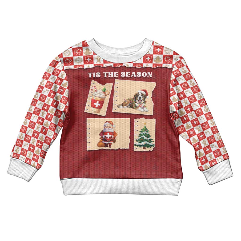 Switzerland Christmas Kid Ugly Christmas Sweater Tis The Season - Wonder Print Shop