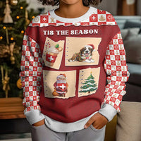 Switzerland Christmas Kid Ugly Christmas Sweater Tis The Season - Wonder Print Shop