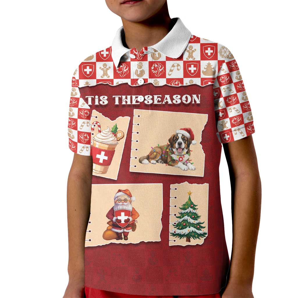 Switzerland Christmas Kid Polo Shirt Tis The Season - Wonder Print Shop