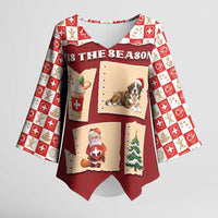 Switzerland Christmas Kimono Sleeve Blouse Tis The Season - Wonder Print Shop