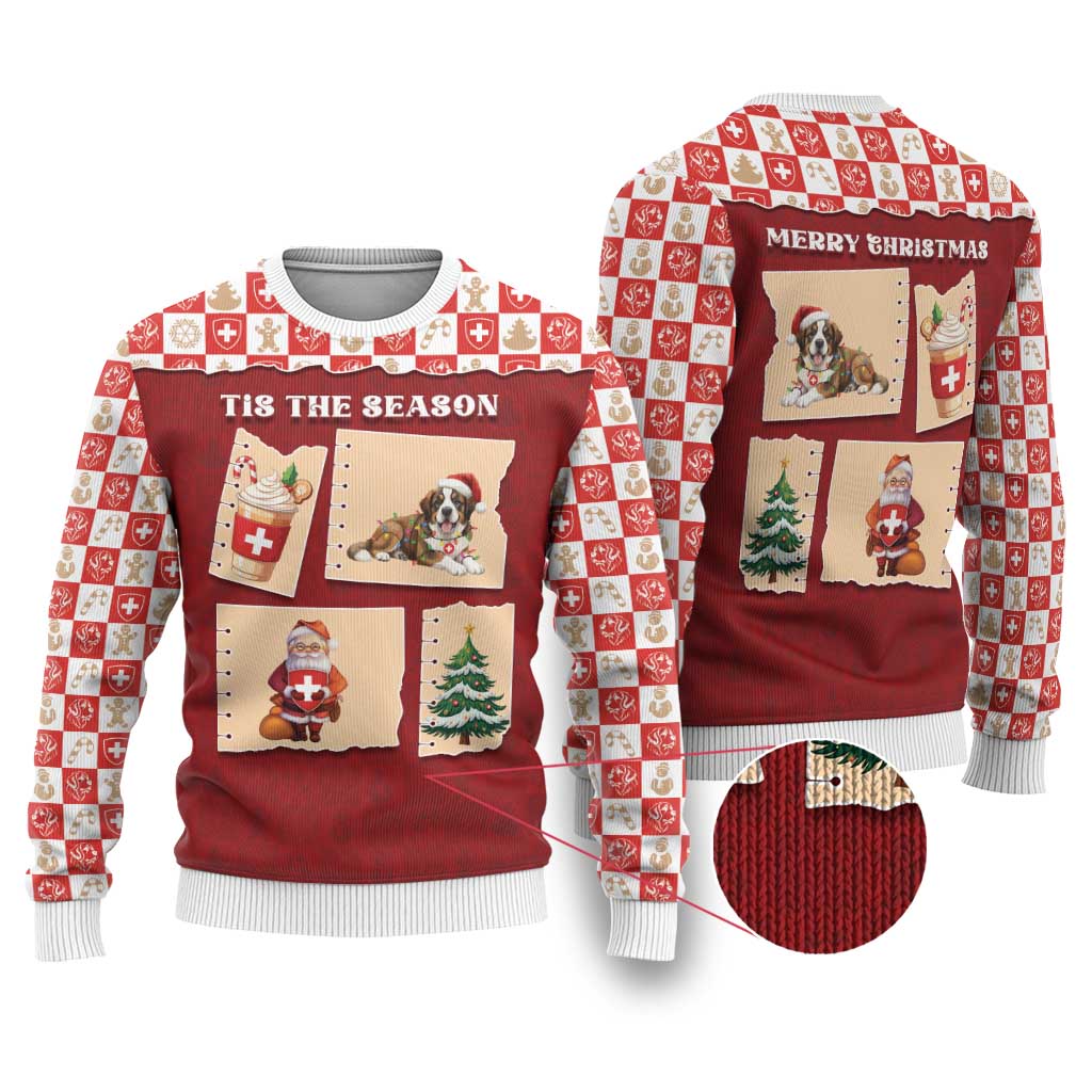 Switzerland Christmas Ugly Christmas Sweater Tis The Season - Wonder Print Shop
