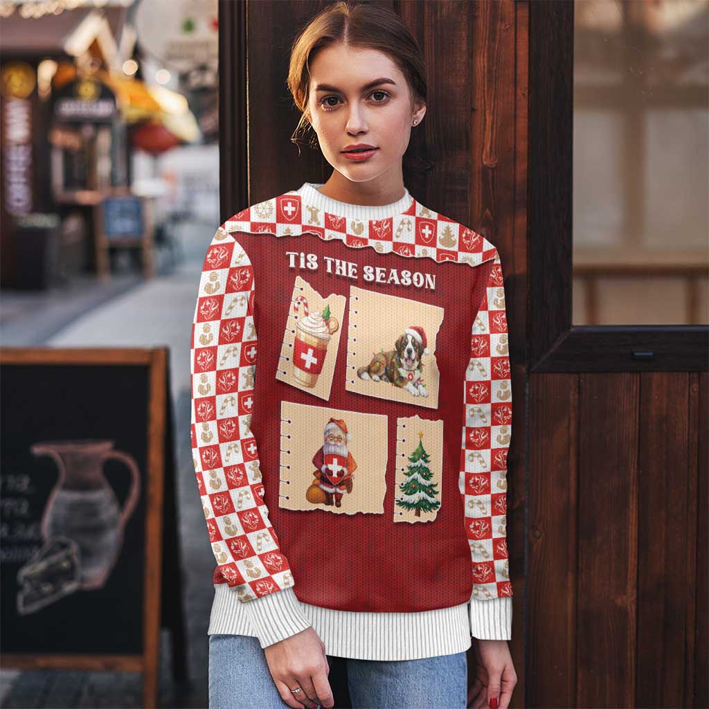 Switzerland Christmas Ugly Christmas Sweater Tis The Season - Wonder Print Shop