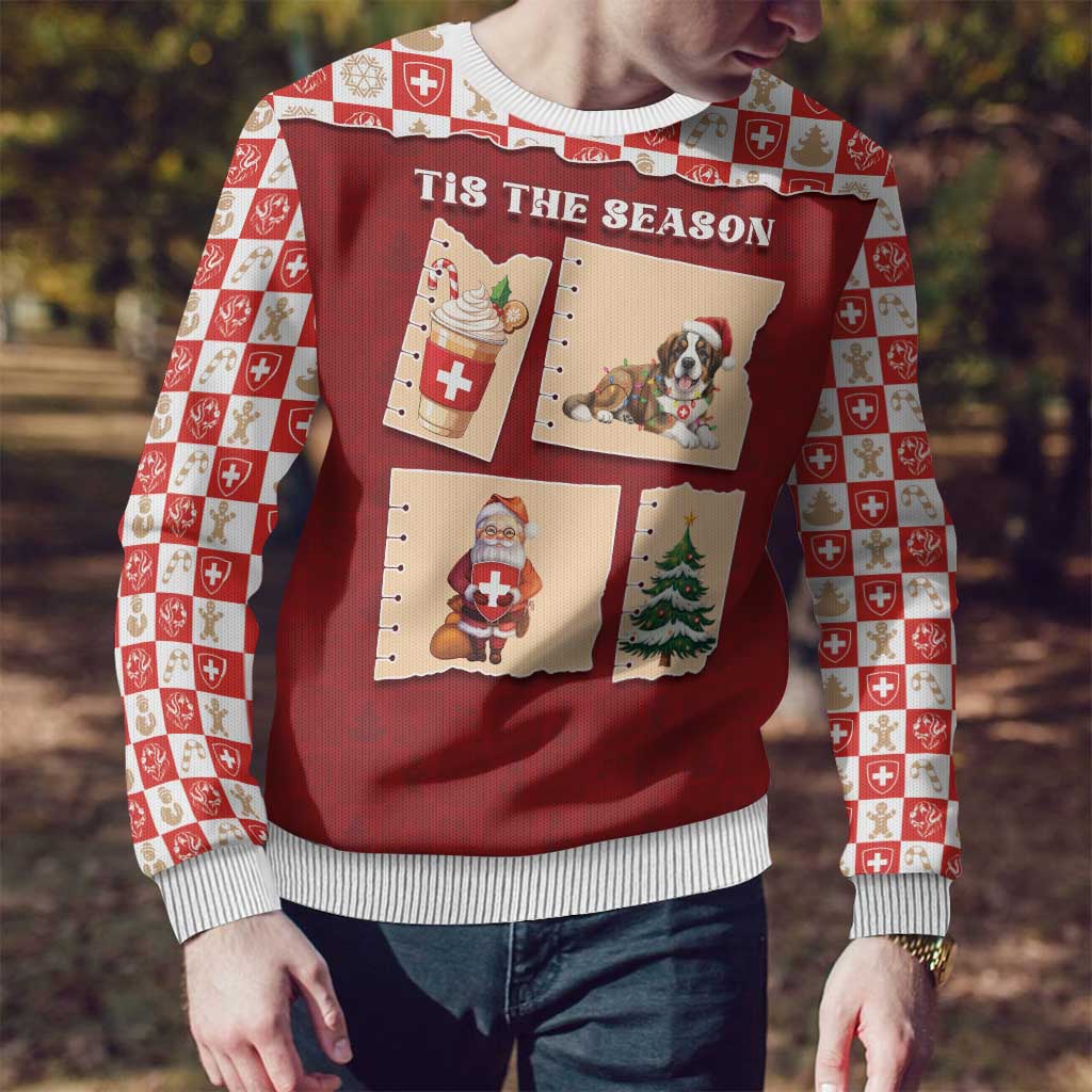 Switzerland Christmas Ugly Christmas Sweater Tis The Season - Wonder Print Shop