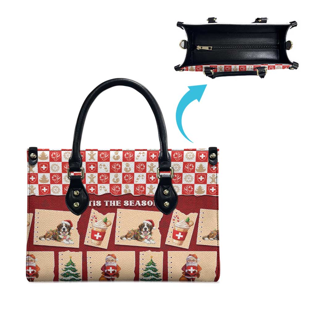 Switzerland Christmas Leather Bag Tis The Season - Wonder Print Shop