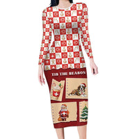 Switzerland Christmas Long Sleeve Bodycon Dress Tis The Season - Wonder Print Shop
