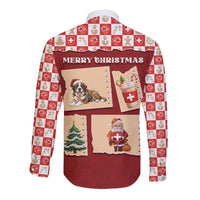 Switzerland Christmas Long Sleeve Button Shirt Tis The Season - Wonder Print Shop