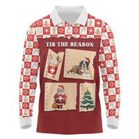 Switzerland Christmas Long Sleeve Polo Shirt Tis The Season - Wonder Print Shop