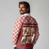 Switzerland Christmas Long Sleeve Polo Shirt Tis The Season - Wonder Print Shop