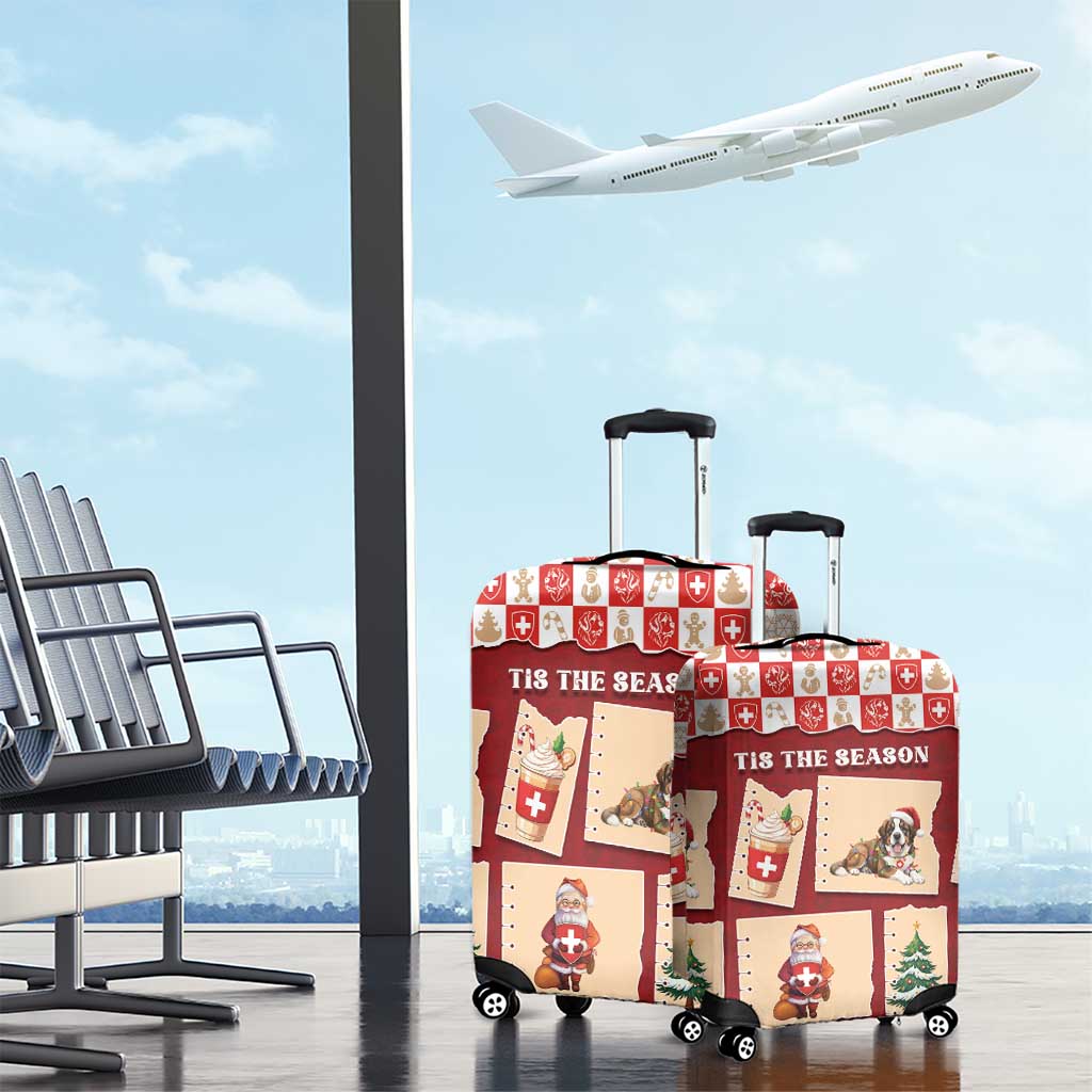 Switzerland Christmas Luggage Cover Tis The Season - Wonder Print Shop