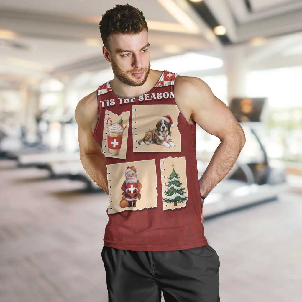 Switzerland Christmas Men Tank Top Tis The Season - Wonder Print Shop