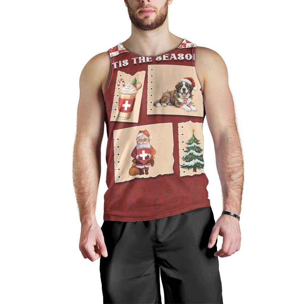 Switzerland Christmas Men Tank Top Tis The Season - Wonder Print Shop