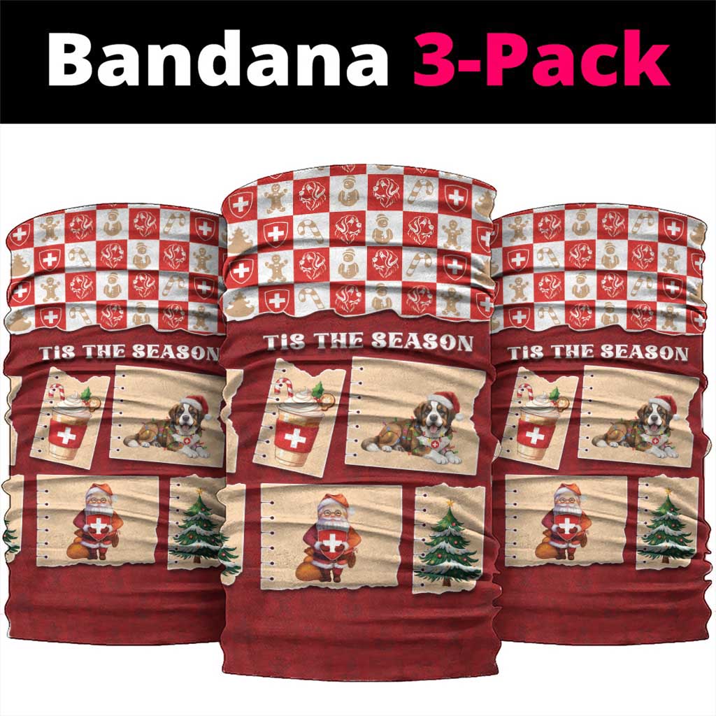 Switzerland Christmas Neck Gaiter Tis The Season - Wonder Print Shop