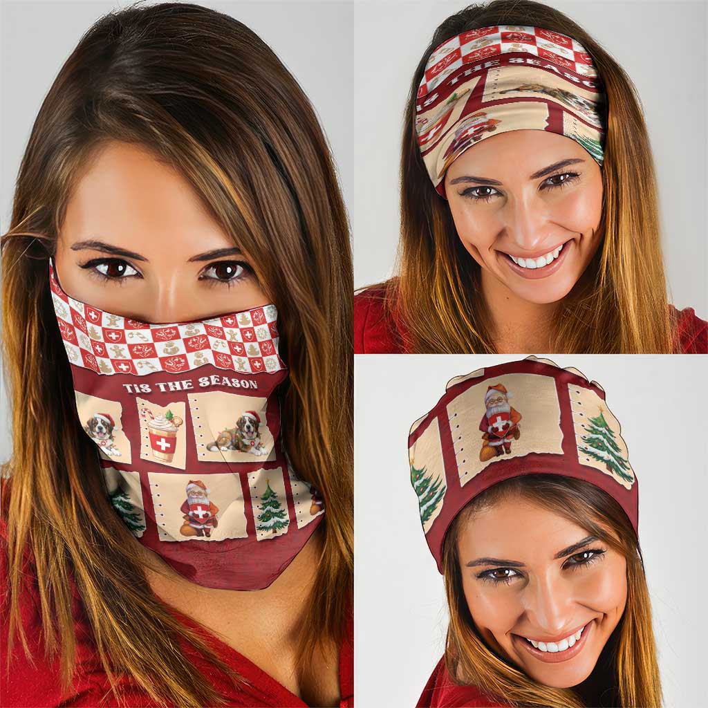 Switzerland Christmas Neck Gaiter Tis The Season - Wonder Print Shop
