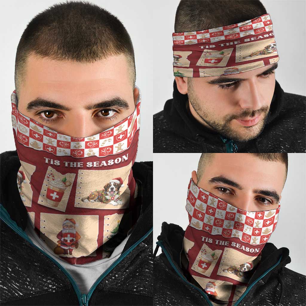 Switzerland Christmas Neck Gaiter Tis The Season - Wonder Print Shop