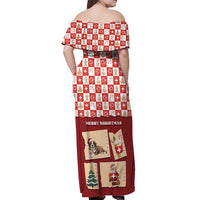 Switzerland Christmas Off Shoulder Maxi Dress Tis The Season - Wonder Print Shop