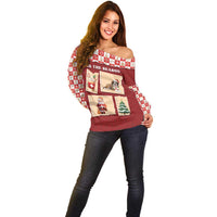 Switzerland Christmas Off Shoulder Sweater Tis The Season - Wonder Print Shop