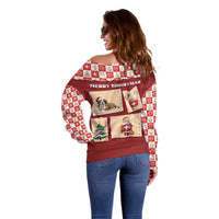 Switzerland Christmas Off Shoulder Sweater Tis The Season - Wonder Print Shop