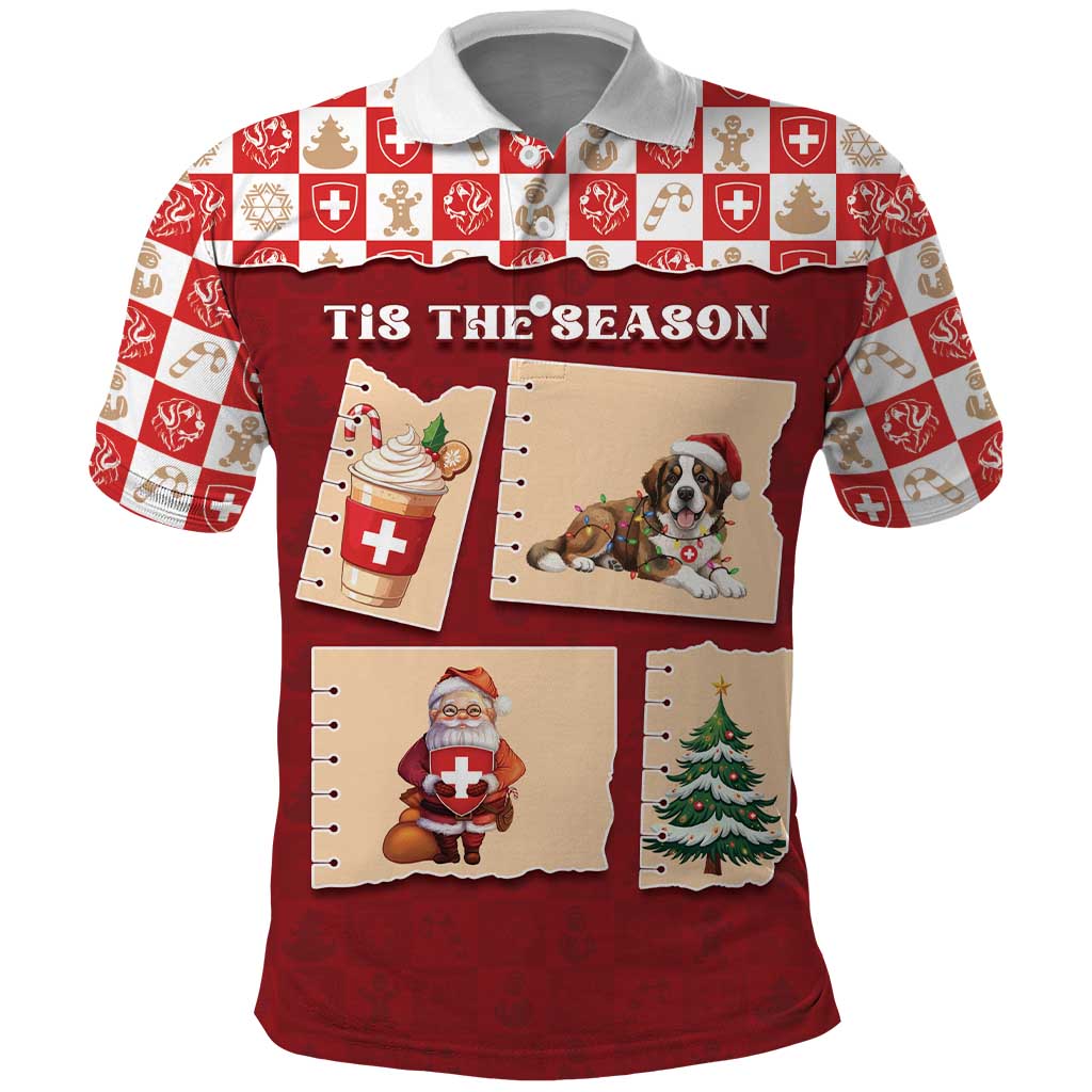 Switzerland Christmas Polo Shirt Tis The Season - Wonder Print Shop