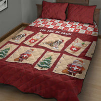 Switzerland Christmas Quilt Bed Set Tis The Season - Wonder Print Shop