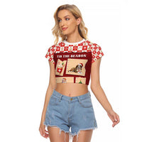 Switzerland Christmas Raglan Cropped T Shirt Tis The Season - Wonder Print Shop
