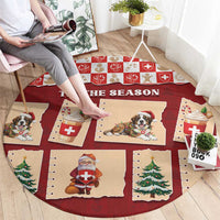 Switzerland Christmas Round Carpet Tis The Season - Wonder Print Shop