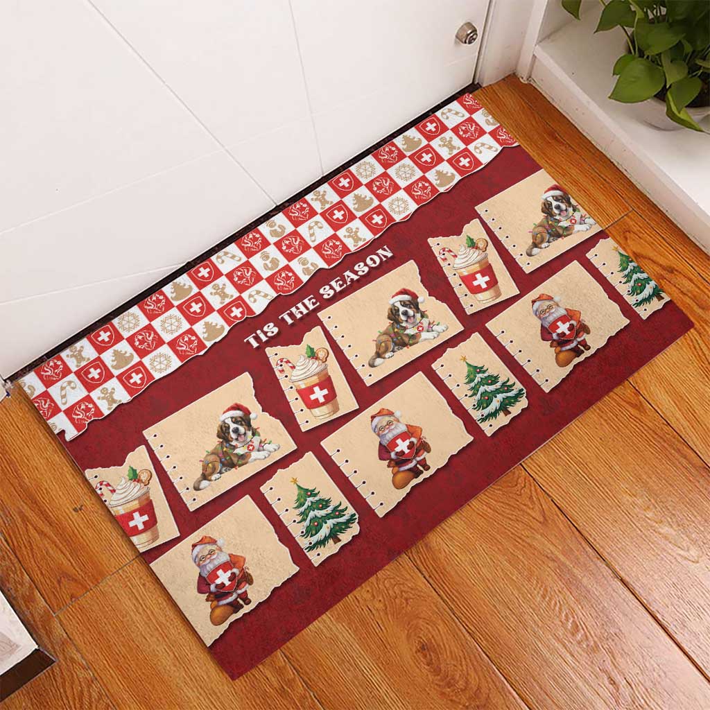 Switzerland Christmas Rubber Doormat Tis The Season - Wonder Print Shop