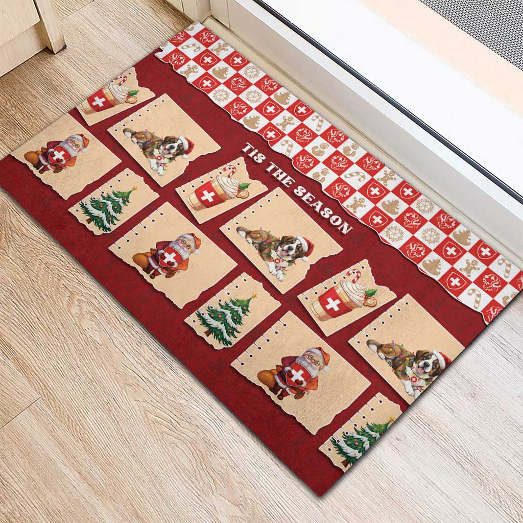 Switzerland Christmas Rubber Doormat Tis The Season - Wonder Print Shop