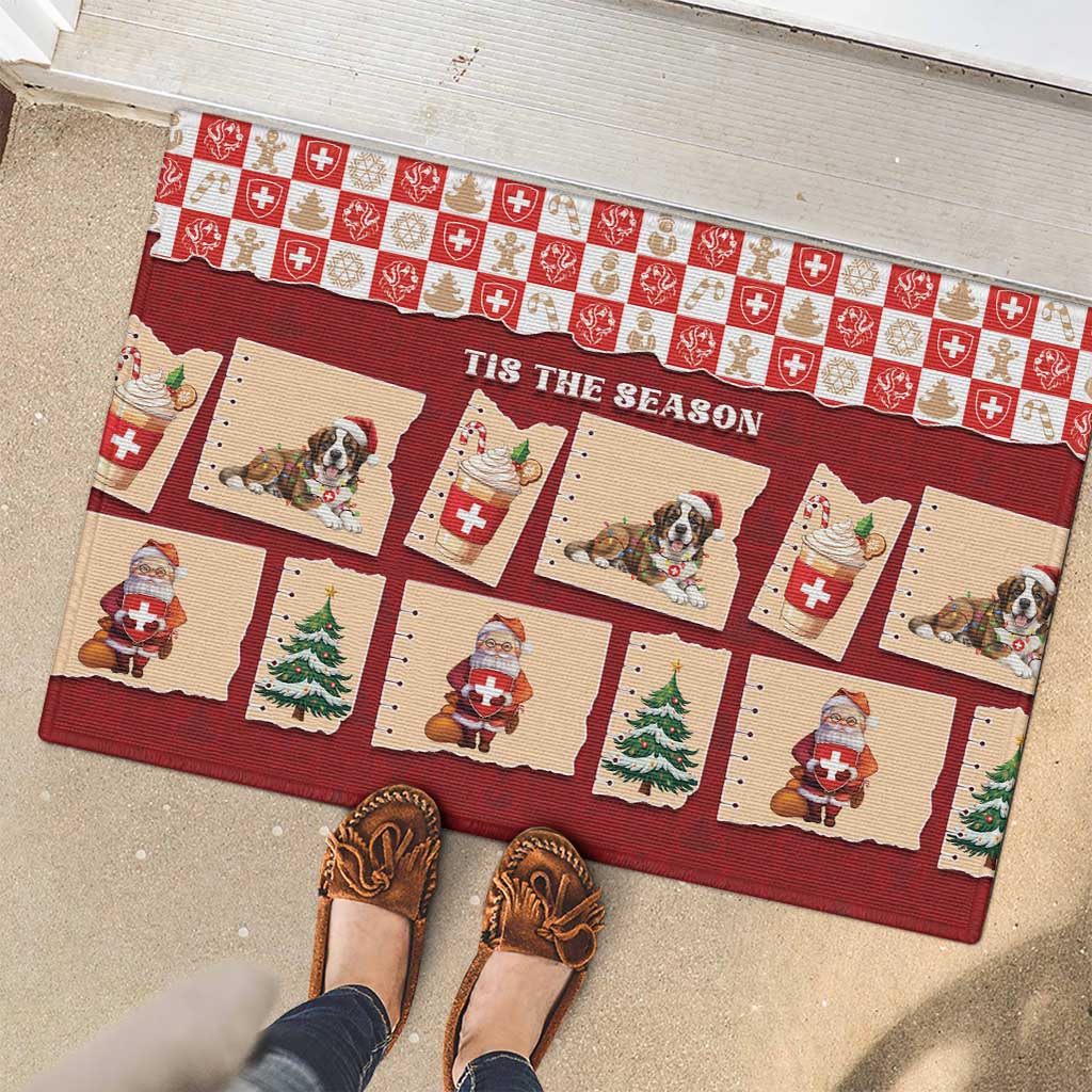 Switzerland Christmas Rubber Doormat Tis The Season - Wonder Print Shop