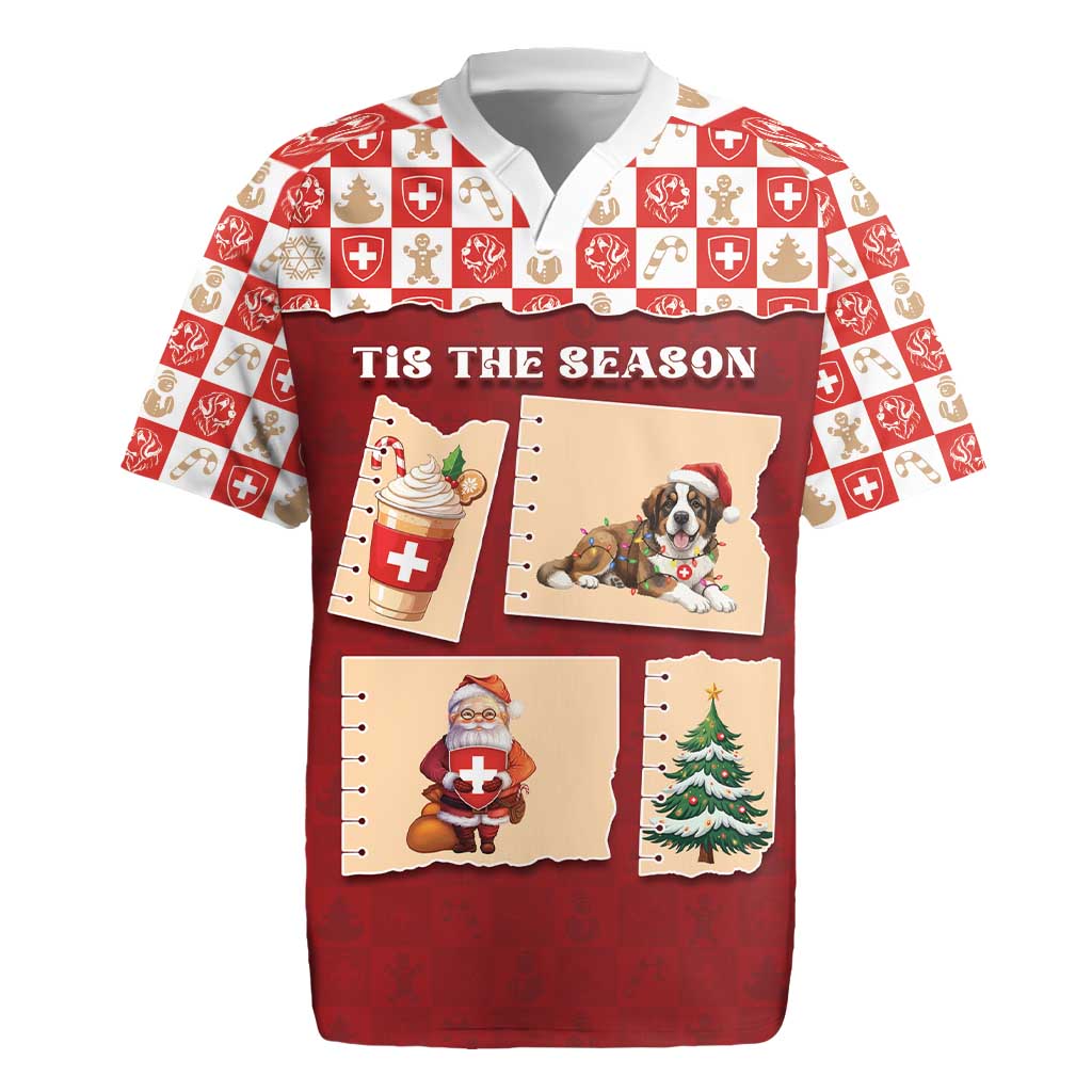 Switzerland Christmas Rugby Jersey Tis The Season - Wonder Print Shop