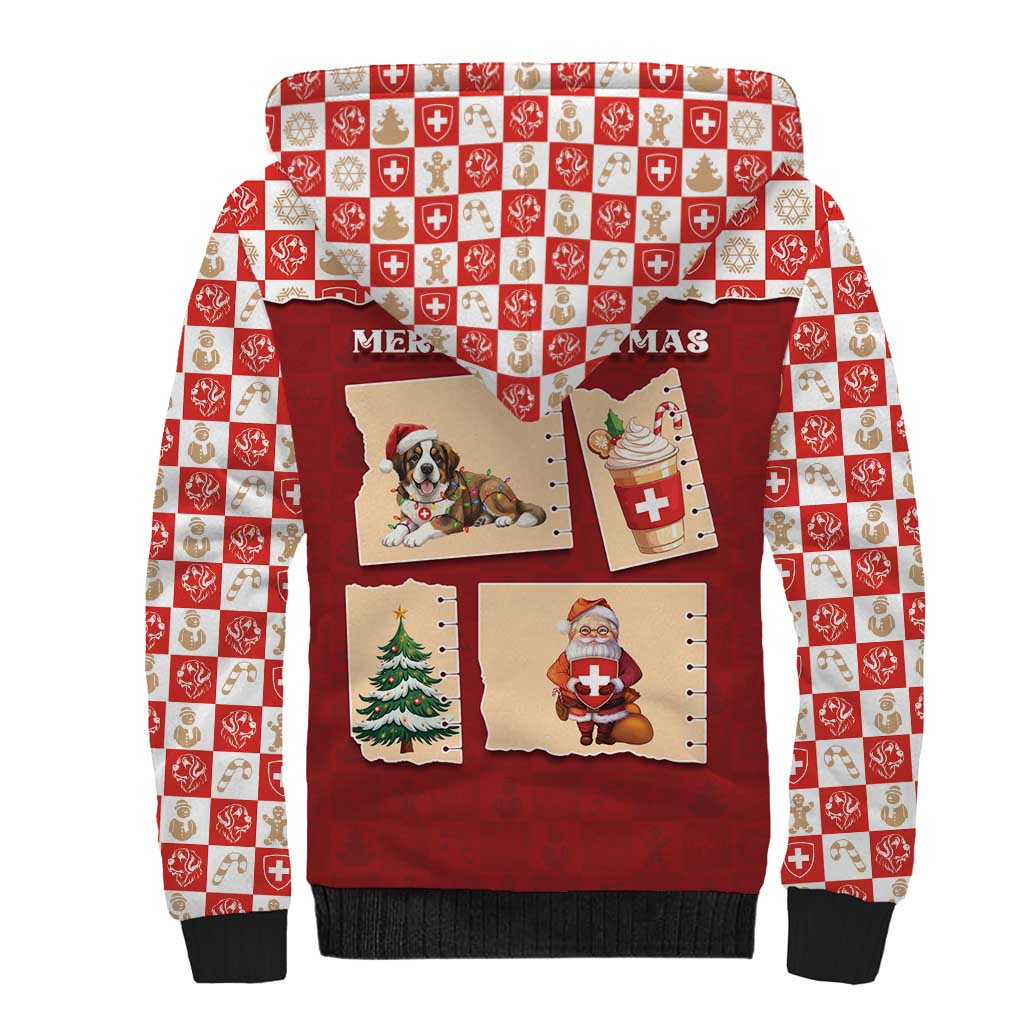 Switzerland Christmas Sherpa Hoodie Tis The Season - Wonder Print Shop