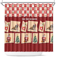Switzerland Christmas Shower Curtain Tis The Season - Wonder Print Shop