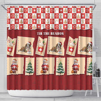 Switzerland Christmas Shower Curtain Tis The Season - Wonder Print Shop
