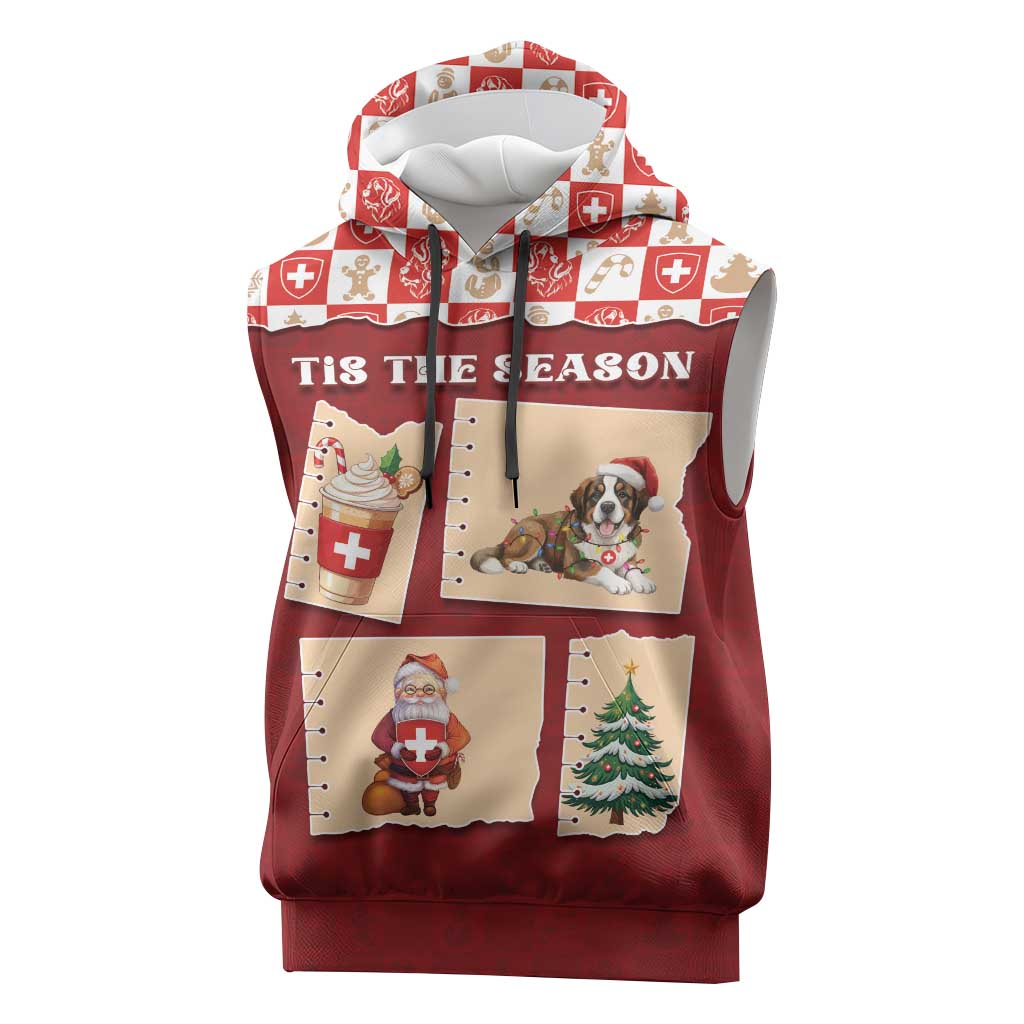 Switzerland Christmas Sleeveless Hoodie Tis The Season - Wonder Print Shop