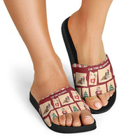 Switzerland Christmas Slide Sandals Tis The Season - Wonder Print Shop