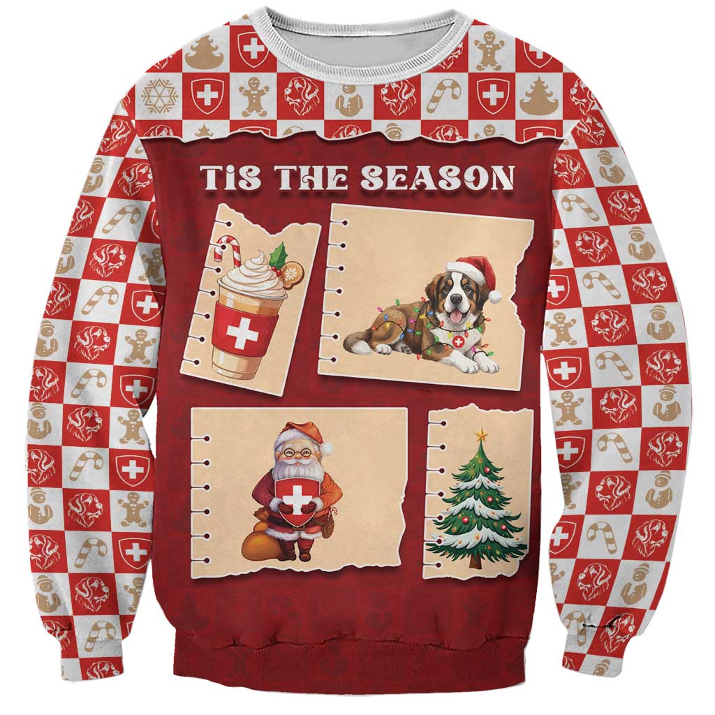 Switzerland Christmas Sweatshirt Tis The Season - Wonder Print Shop