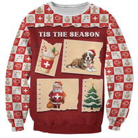Switzerland Christmas Sweatshirt Tis The Season - Wonder Print Shop