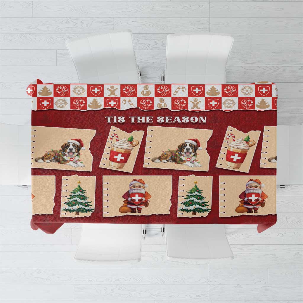 Switzerland Christmas Tablecloth Tis The Season - Wonder Print Shop
